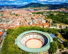 Scenic aerial view of the Agbar Tower in Barcelona in Spain.