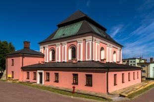 Photo of the beautiful old square in Rzeszow, Poland.