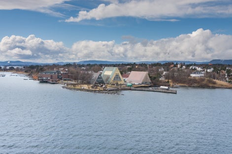 Photo of aerial view of the Fram Museum in Oslo, Norway.