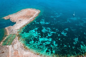 Photo of attractive view of Golden bay in village Manikata on a sunny day, north-west coast of Malta island.