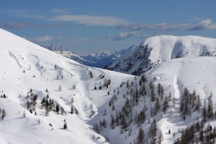 Photo of  Passer River, Alps mountains in winter time in Merano.