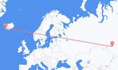 Flights from Reykjavík to Novosibirsk