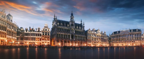 Amsterdam Netherlands dancing houses over river Amstel landmark in old european city spring landscape.