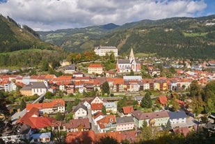 Linz, Austria. Panoramic view of the old town.