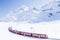 photo of Bernina Express in Winter, Swiss, Europe.