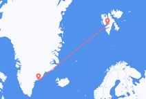 Flyrejser fra Kulusuk til Svalbard