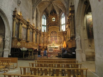 17th century gilded wood choir  designed by Etienne Martelange.
