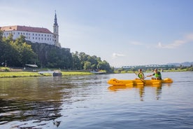 从巴特尚道（Bad Schandau）到德钦（Děčín）的易北河自行车租赁和划独木舟