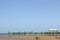 Photo of beach and pier at St Anne's Lancashire UK.