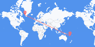 Flyreiser fra Vanuatu til Grønland