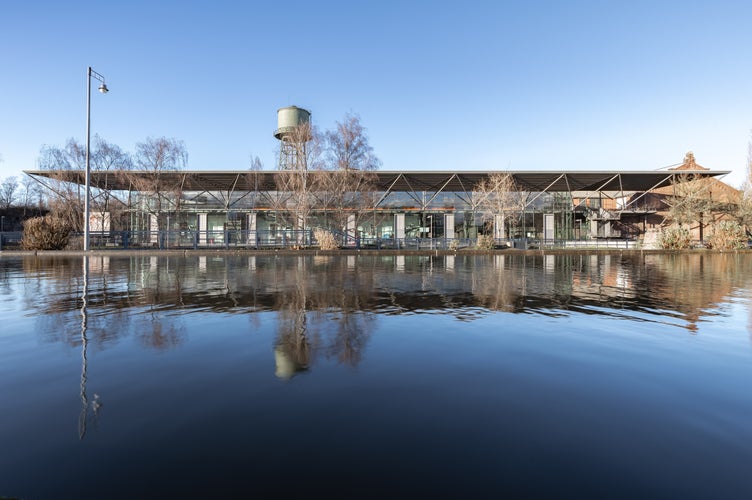 Photo of Westpark with Buildings at the city of Bochum in the Ruhr-Area, Germany.