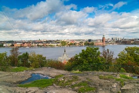 Stockholm old town (Gamla Stan) cityscape from City Hall top, Sweden.