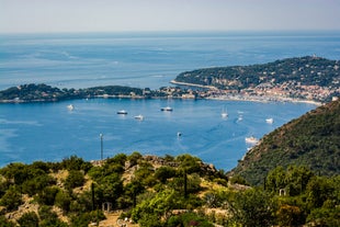 Photo of aerial view of beautiful Grasse Village in French Riviera, France.