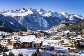 photo of the heights of the Vercors, the marly hills and the valley Val de Drome at Saint Jean De Maurienne in French countryside.