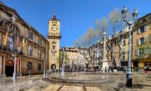 Photo of Nimes Arena aerial panoramic view. Nimes is a city in the Occitanie region of southern France.