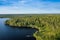 Photo of aerial view of Kurjenrahka National Park, Finland.