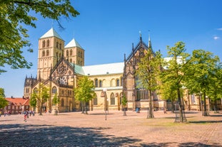 Photo of panorama of New City Hall in Hannover in a beautiful summer day, Germany.