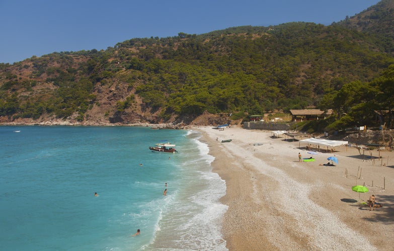 empty coast of bozcaada island canakkale turkey