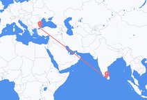 콜롬보에서 출발해 이스탄불로 향하는 항공편