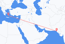 Vluchten van Karachi naar Thera