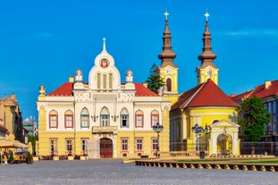 Photo of aerial view of the old Timisoara city center, Romania.