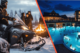 Krakow: Snowmobile Ride with Thermal Pools and Hotel Pickup