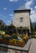 photo of the heights of the Vercors, the marly hills and the valley Val de Drome at Saint Jean De Maurienne in French countryside.