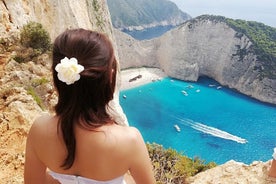 Zante Tour di un'intera giornata Spiaggia del naufragio, punto panoramico: Grotte blu