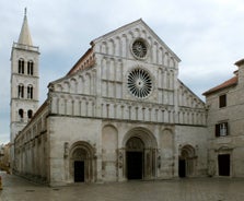 City of Zadar aerial panoramic view.