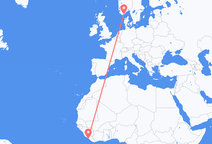 Flyrejser fra Monrovia til Kristiansand