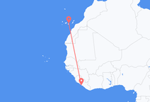 Flights from Monrovia to Las Palmas