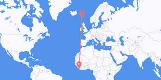 Liberia to Faroe Islands