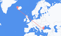 Flyg från Reykjavík till Tekirdağ