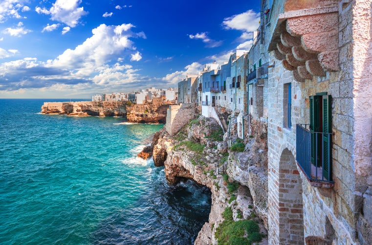  coastline of Adriatic Sea, Cala Paura gulf Puglia scenic view.