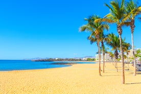 photo of landscape of Charco de San Gines in Arrecife, Lanzarote, Spain.