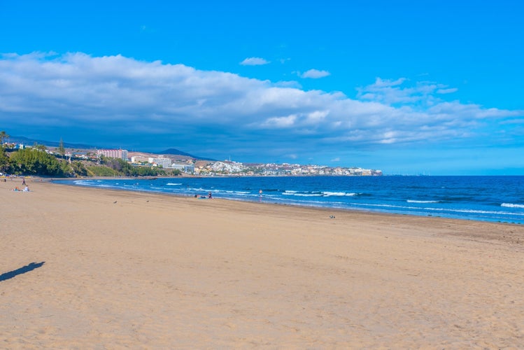 Photo of Sunny day at Playa del Ingles at Maspalomas at Gran Canaria, Canary Islands, Spain.