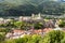 photo of aerial view of ancient Castles of Bellinzona in Ticino, Switzerland.