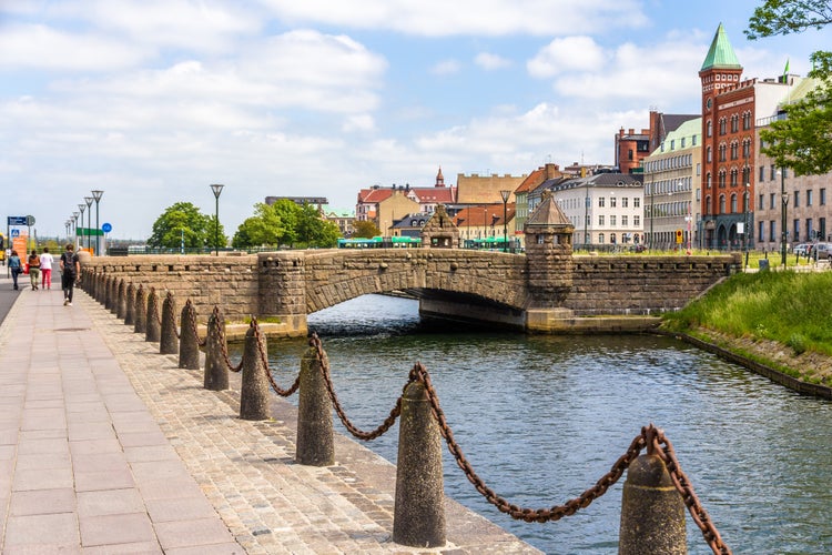 Petri Bridge in the old town of Malmo, Sweden.