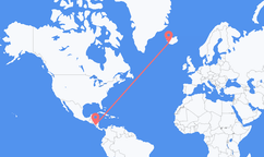 Flights from Managua to Reykjavík