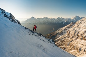 photo of Alpine aerial summer view with the famous Nordkette mountains seen from Serle's cable car station, Mieders, Stubaital valley, Innsbruck, Austria.