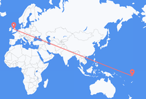 Flights from Funafuti to Manchester