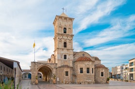 Photo of aerial view of Pano Lefkara village in Larnaca district, Cyprus.