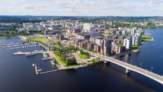 Photo of the town of Lappeenranta from the fortress Linnoitus.