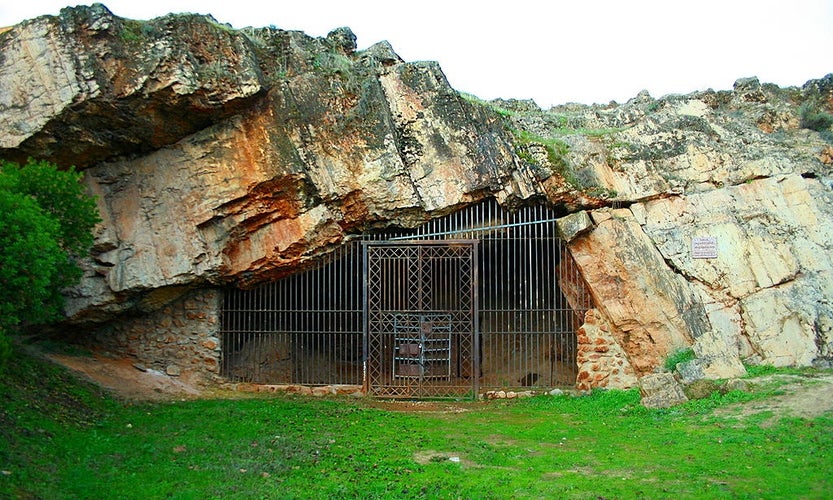 photo of view of Maltravieso Cave., Caceres, Spain.