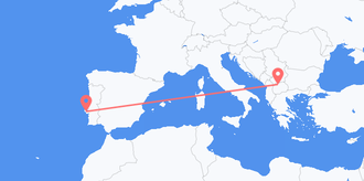 Vols de Macédoine du Nord pour le portugal