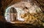 church inside cave in Italy - Marche - the temple of Valadier church near Frasassi caves in Genga Ancona .