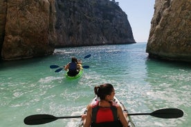  Excursión en kayak en Jávea ,Cala Granadella ( Esnórquel) Caló,llop marí,ambolo