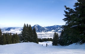 photo of village Ofterschwang in the Bavarian alps Germany.