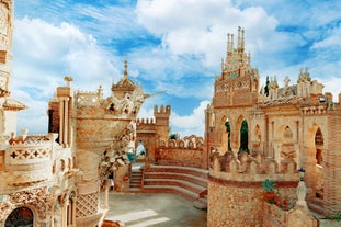 Photo of aerial view of Jaen with cathedral and Sierra Magina mountains on background, Andalusia, Spain.