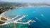 Photo of aerial view of famous sea turtle hatching area of Laganas as seen from Agios Sostis, Zakynthos island, Ionian Greece.